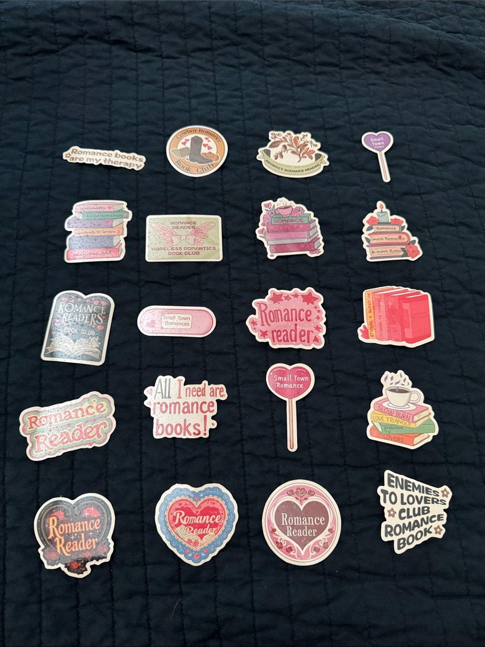 Bundle of 20 Romance Themed Bookish Stickers